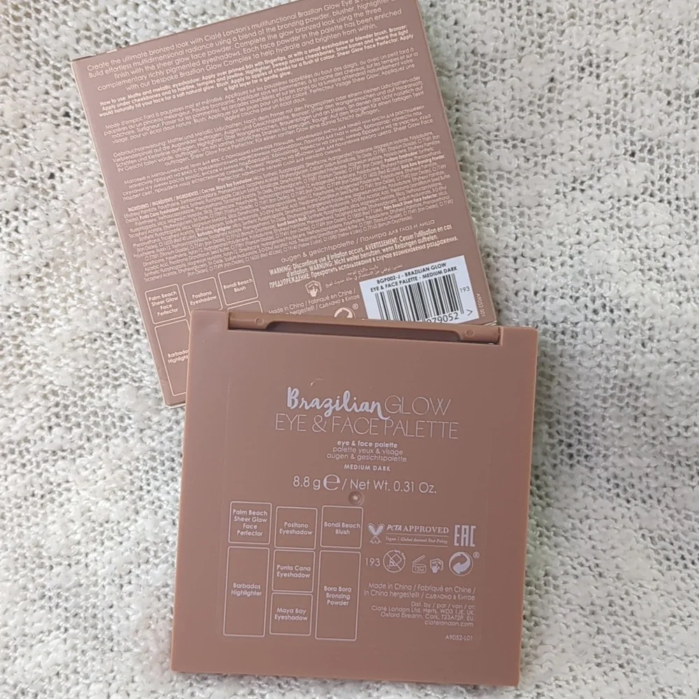 Ciaté London Brazilian Glow Eye & Face Palette in Medium Dark, 8.8g/0.31oz